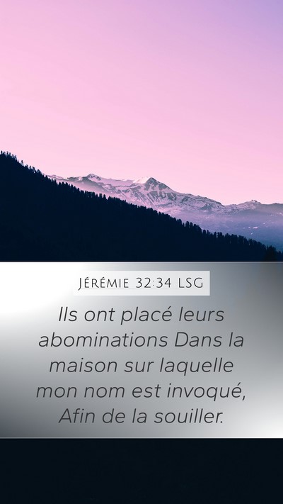 Jérémie 32:34 LSG Bible Verse Image