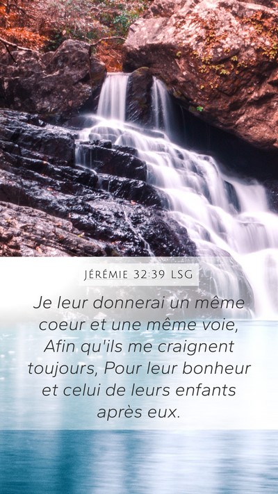 Jérémie 32:39 LSG Bible Verse Image