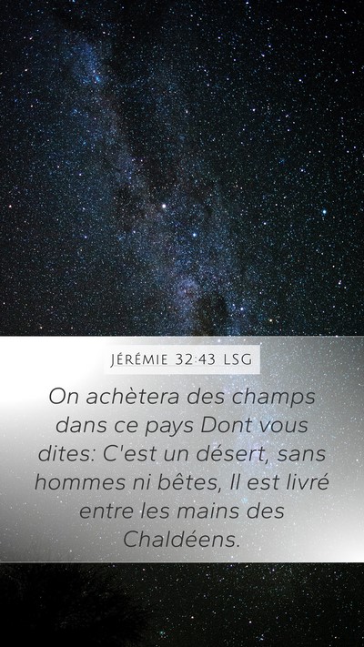 Jérémie 32:43 LSG Bible Verse Image