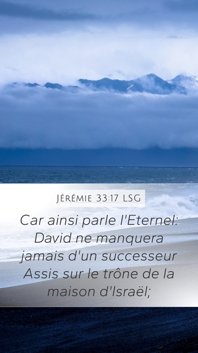 Jérémie 33:17 LSG Bible Verse Image