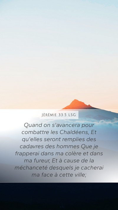 Jérémie 33:5 LSG Bible Verse Image