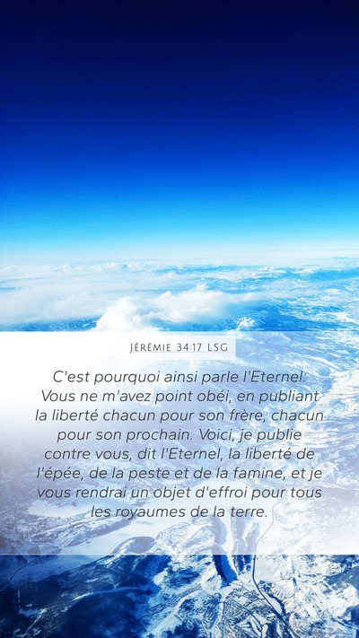 Jérémie 34:17 LSG Bible Verse Image