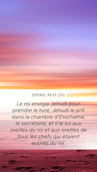 Jérémie 36:21 LSG Bible Verse Image