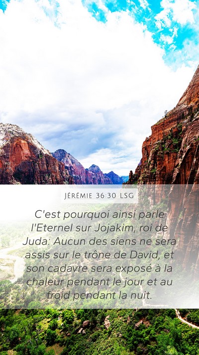 Jérémie 36:30 LSG Bible Verse Image