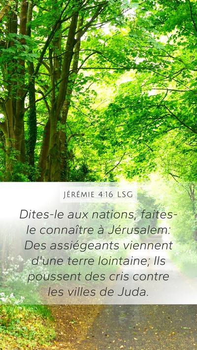 Jérémie 4:16 LSG Bible Verse Image