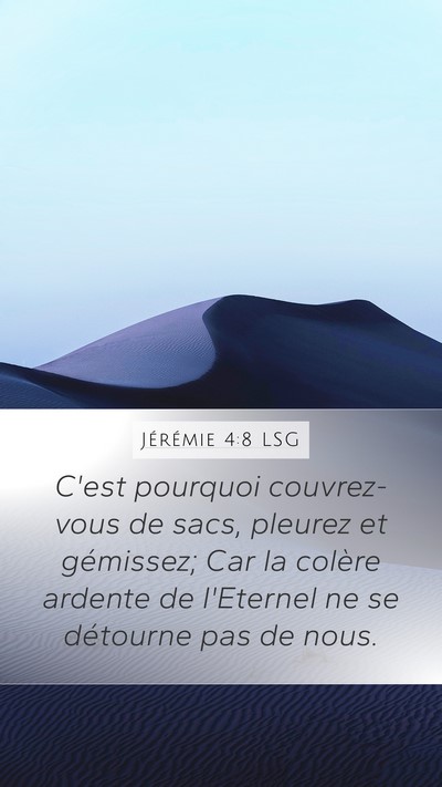 Jérémie 4:8 LSG Bible Verse Image