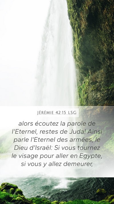Jérémie 42:15 LSG Bible Verse Image