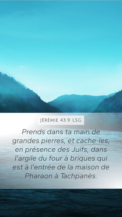Jérémie 43:9 LSG Bible Verse Image