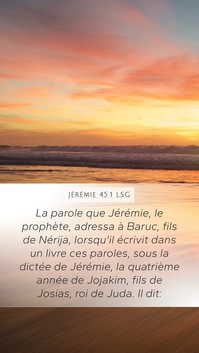 Jérémie 45:1 LSG Bible Verse Image