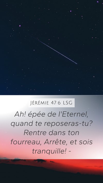Jérémie 47:6 LSG Bible Verse Image
