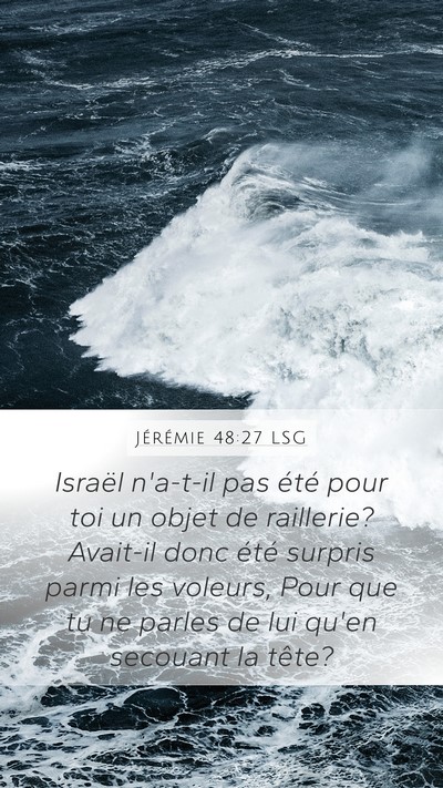 Jérémie 48:27 LSG Bible Verse Image