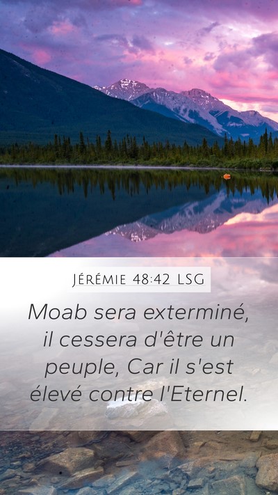 Jérémie 48:42 LSG Bible Verse Image
