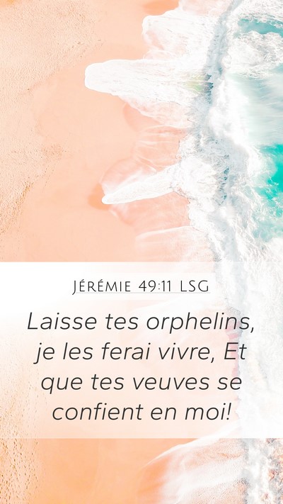 Jérémie 49:11 LSG Bible Verse Image