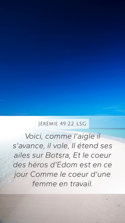 Jérémie 49:22 LSG Bible Verse Image