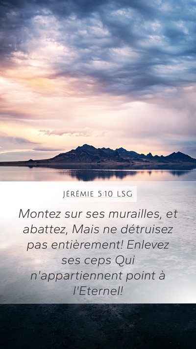 Jérémie 5:10 LSG Bible Verse Image