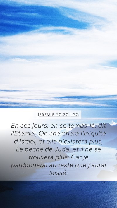 Jérémie 50:20 LSG Bible Verse Image