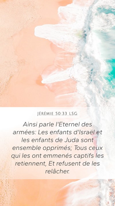 Jérémie 50:33 LSG Bible Verse Image