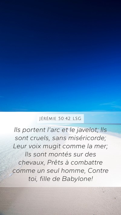 Jérémie 50:42 LSG Bible Verse Image