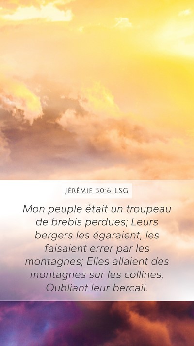 Jérémie 50:6 LSG Bible Verse Image