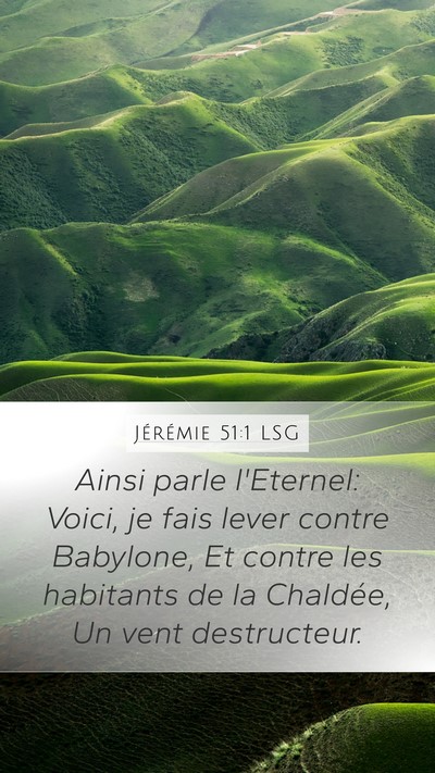 Jérémie 51:1 LSG Bible Verse Image