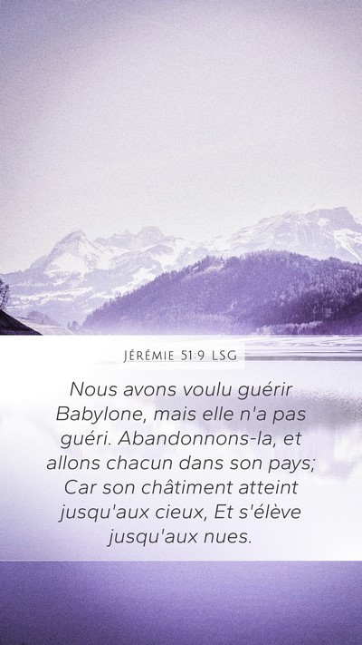 Jérémie 51:9 LSG Bible Verse Image