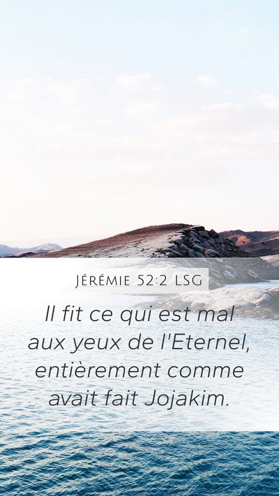 Jérémie 52:2 LSG Bible Verse Image
