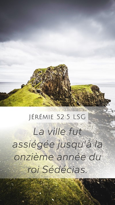 Jérémie 52:5 LSG Bible Verse Image