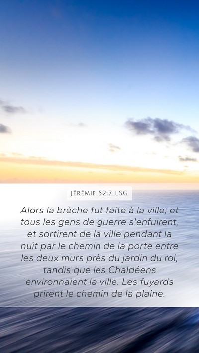 Jérémie 52:7 LSG Bible Verse Image