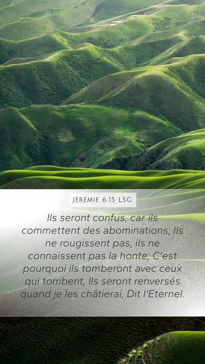 Jérémie 6:15 LSG Bible Verse Image