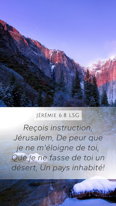 Jérémie 6:8 LSG Bible Verse Image