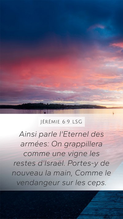 Jérémie 6:9 LSG Bible Verse Image