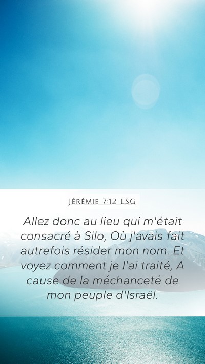 Jérémie 7:12 LSG Bible Verse Image