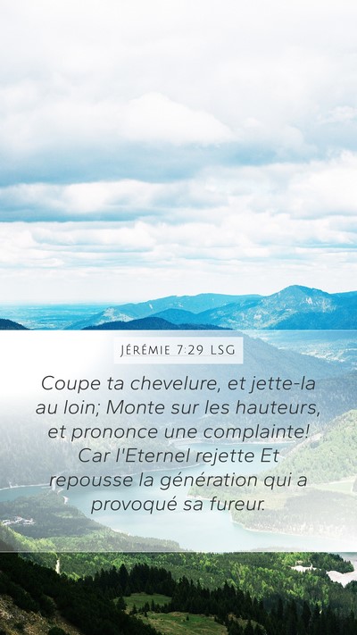 Jérémie 7:29 LSG Bible Verse Image