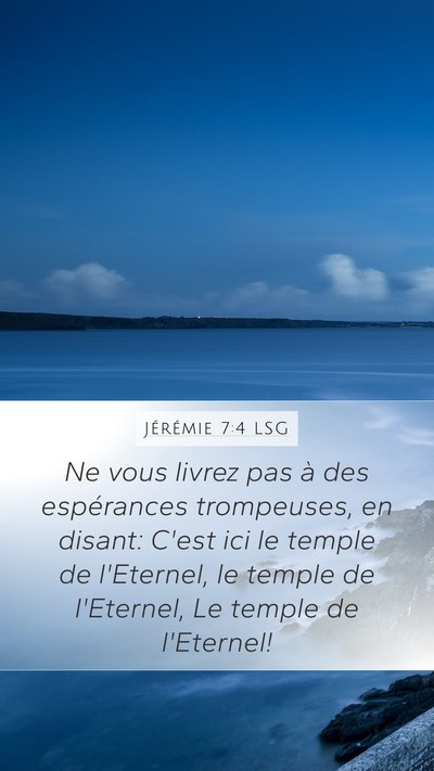 Jérémie 7:4 LSG Bible Verse Image