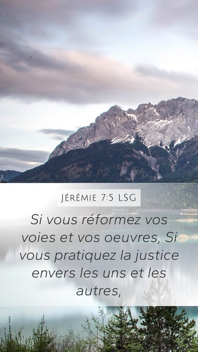 Jérémie 7:5 LSG Bible Verse Image
