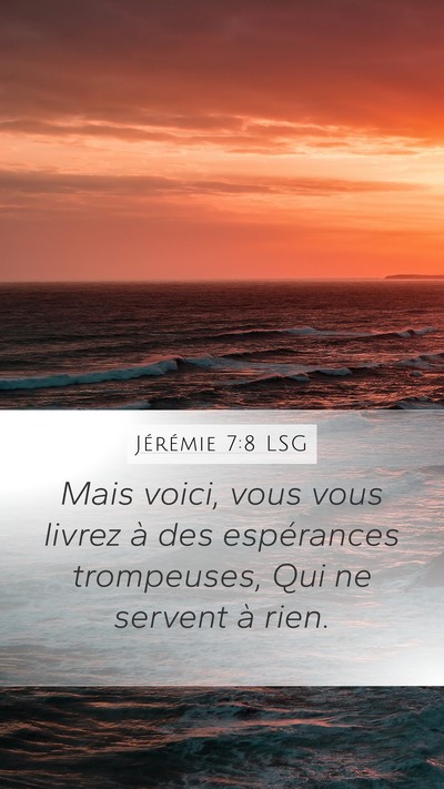 Jérémie 7:8 LSG Bible Verse Image