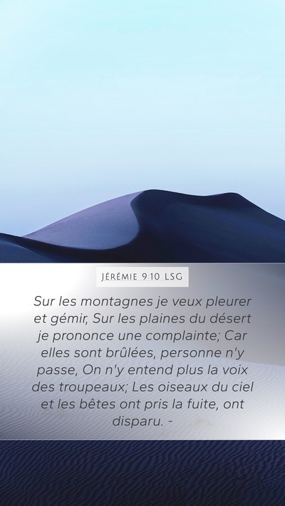 Jérémie 9:10 LSG Bible Verse Image