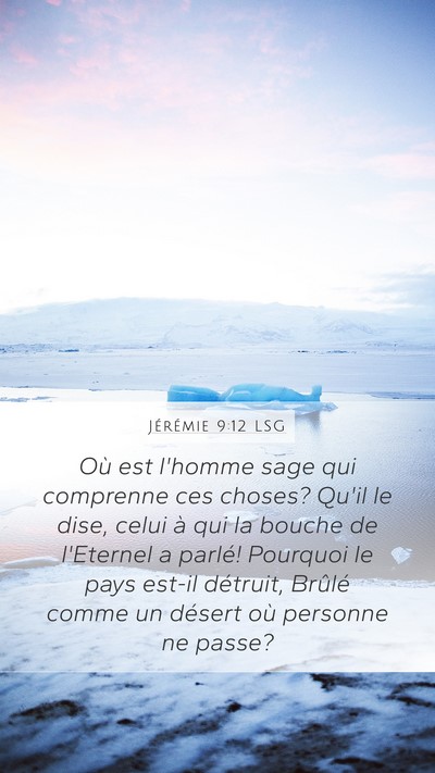 Jérémie 9:12 LSG Bible Verse Image