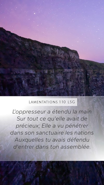 Lamentations 1:10 LSG Bible Verse Image
