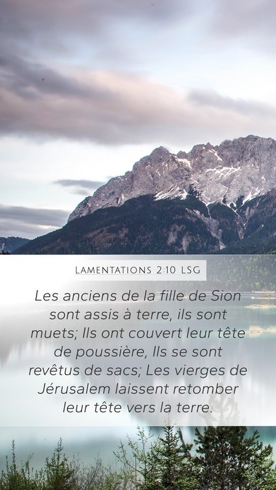 Lamentations 2:10 LSG Bible Verse Image