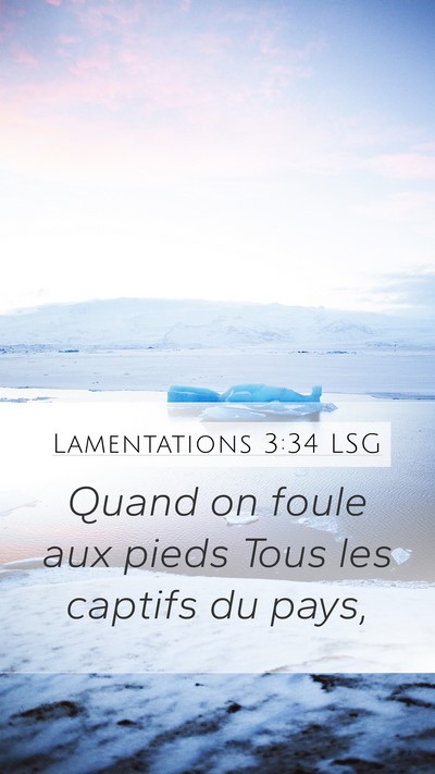 Lamentations 3:34 LSG Bible Verse Image
