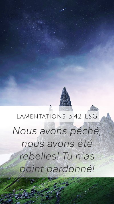 Lamentations 3:42 LSG Bible Verse Image