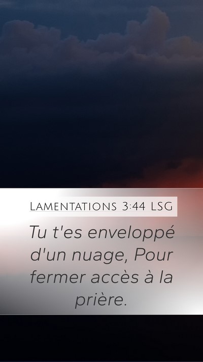 Lamentations 3:44 LSG Bible Verse Image