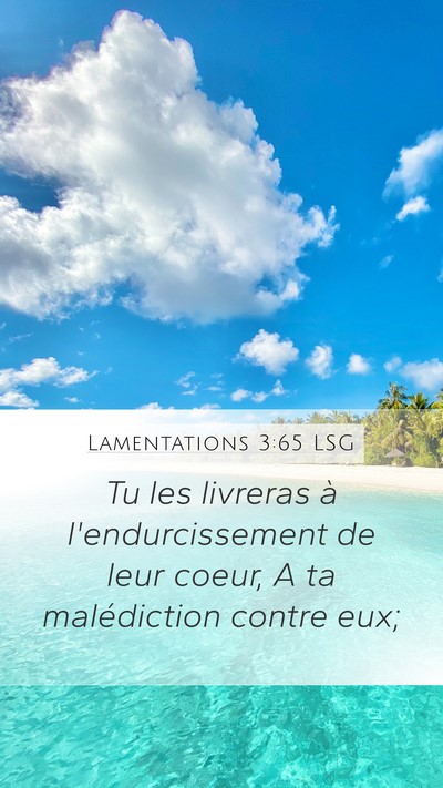 Lamentations 3:65 LSG Bible Verse Image