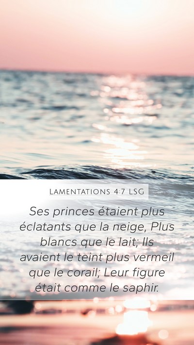 Lamentations 4:7 LSG Bible Verse Image