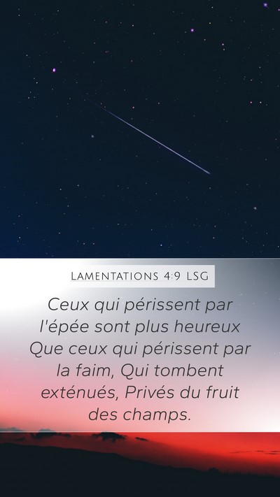 Lamentations 4:9 LSG Bible Verse Image