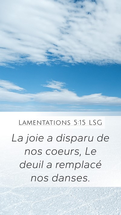 Lamentations 5:15 LSG Bible Verse Image
