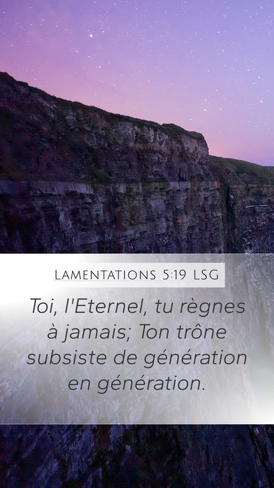 Lamentations 5:19 LSG Bible Verse Image