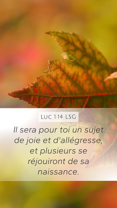Luc 1:14 LSG Bible Verse Image