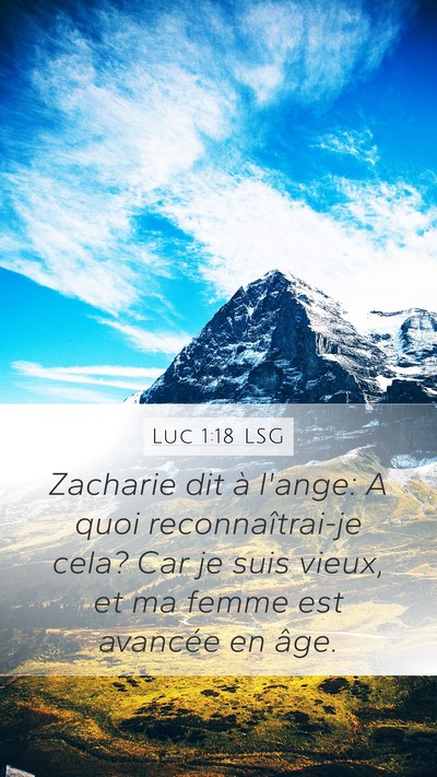 Luc 1:18 LSG Bible Verse Image